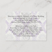 リーガルパープルグレイとクリームダマスクデザイン エンクロージャーカード (裏面)