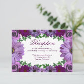 リーガルパープルフローラウェディングレセプション エンクロージャーカード (スタンド正面)