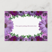 リーガルパープルフローラウェディングレセプション エンクロージャーカード (裏面)