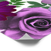 リーガルパープルフローラブライダルシャワー ポスター (角)