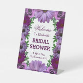 リーガルパープルフローラブライダルシャワー 台座サイン (正面)