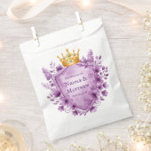 リーガルパープルフローラ結婚クレスト フェイバーバッグ (クリップ留めされた状態)