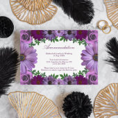 リーガルパープルフローラ結婚ズアコモデーション エンクロージャーカード