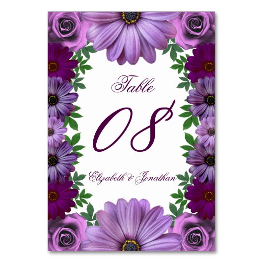 リーガルパープルフローラ結婚ズ テーブルナンバー (正面)