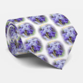 リーガルヒゲ虹彩 – 紫と白 ネクタイ (ロール)