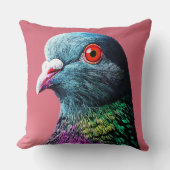 リーガルピジョンマジェリーヴィッドリアリスティックバードポートレート クッション (正面)