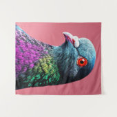 リーガルピジョンマジェリーヴィッドリアリスティックバードポートレート タペストリー (正面(横))