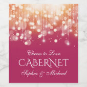 リーガルピンクと金ゴールド《写真》ぼけ味ライト ワインラベル (シングルラベル)