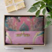 リーガルピンクヴィンテージフローラ孔雀スパイダーアート 薄葉紙 (ギフト)