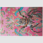 リーガルピンクヴィンテージフローラ孔雀スパイダーアート 薄葉紙 (正面)