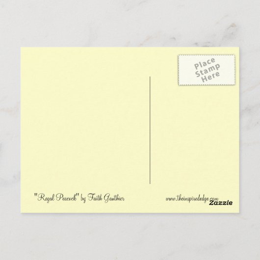 リーガルピーコックエレガントファインアートはがき ポストカード (裏面)