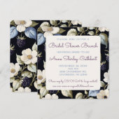 リーガルブラックベリー開花ブライダルシャワーブランチ 招待状 (正面/裏面)