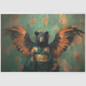 リーガルブラック素朴フローラベアデコパージュ 薄葉紙 (正面)