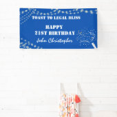リーガルブリスブルーエレガント21歳の誕生日に乾杯 横断幕 (インサイチュ)