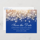 リーガルブルーと金ゴールド《写真》ぼけ味ライト ポストカード (正面/裏面)