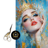 リーガルブルークイーン抽象芸術アートデクページ 薄葉紙