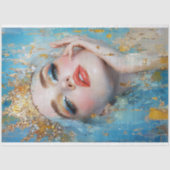 リーガルブルークイーン抽象芸術アートデクページ 薄葉紙 (正面)