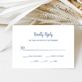 リーガルブルー | の結婚食事の選択 出欠カード