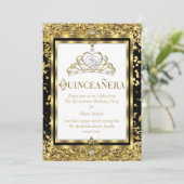 リーガルプリンセスキンセアニェラ15th金ゴールド白黒 招待状 (スタンド正面)