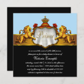 リーガルベビーブループリンスベビーシャワー 招待状 (正面/裏面)