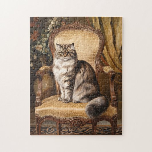 リーガルペルシャ猫ヴィンテージ絵を描スタイル ジグソーパズル (縦)
