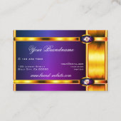 リーガルマーリーゴールデンきらめくパープルカラーグラデーション 名刺 (裏面)