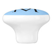 リーガルモノグラムクラウンパウダーブルー セラミックノブ (側面)