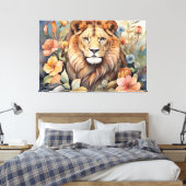 リーガルライオンアミンスト開花エキゾチック野生動物 キャンバスプリント (インサイチュ (寝室))