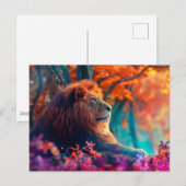 リーガルライオンインエンチャントフォレストデザイン ポストカード (正面/裏面)