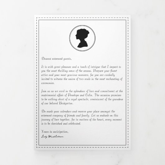 リーガルリージェンシートリフォールド結婚式招待状 三つ折り招待状 (カバー)