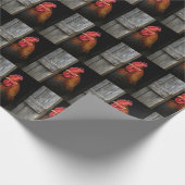 リーガルルースターピーキングのまわりにバーンドア ラッピングペーパー (角)