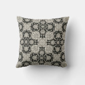 リーガルヴィンテージブラックグレータイルパターン枕 クッション (裏面)