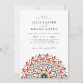 リーガル威厳のあるフェスティバルエレガンスマンダラ結婚ズ 招待状 (正面)