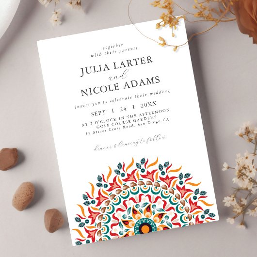 リーガル威厳のあるフェスティバルエレガンスマンダラ結婚ズ 招待状