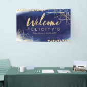 リーガル海軍、金ゴールド水彩ベビーシャワーようこそ 横断幕 (トレードショー)