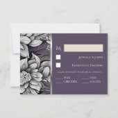 リーガル薄紫、ブリリアントホワイト開花応答カード 出欠カード (正面)