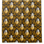 リーガル金ゴールドアコーンラグジュアリー王室のデザイン シャワーカーテン (正面)