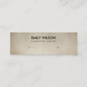 リーガル金ゴールドフェイクブラウンスタッドイヤリング表示ロゴ スキニー名刺 (正面)
