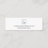 リーガル金ゴールドフェイクブラウンスタッドイヤリング表示ロゴ スキニー名刺 (裏面)