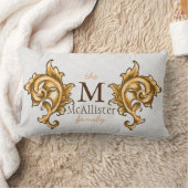 リーガル金ゴールドリーフローレルファミリー名 ランバークッション (ブランケット)