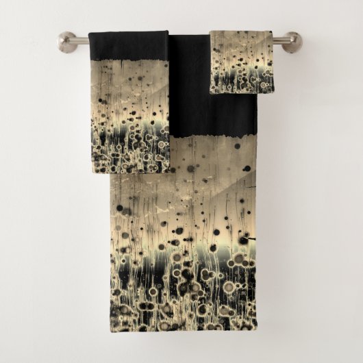 リーガル金ゴールド抽象芸術サークル バスタオルセット (インサイチュ)