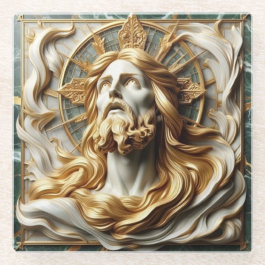 リーガル金ゴールド ガラスコースター (正面)