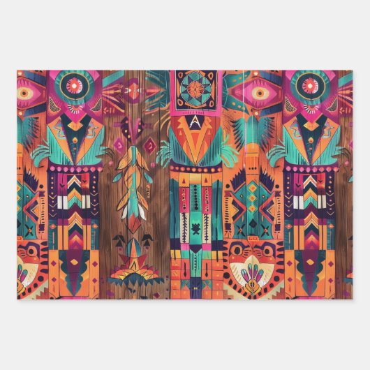 リーガル金ゴールド「サンエンパイアの遺産」アステカラップS ラッピングペーパーシート (正面)