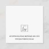 リーガル金フェイク箔スタッドイヤリング表示ロゴ スクエア名刺 (裏面)