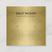 リーガル金フェイク箔スタッドイヤリング表示ロゴ スクエア名刺 (正面)