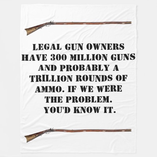 リーガル銃の所有者 フリースブランケット (正面)