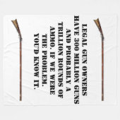 リーガル銃の所有者 フリースブランケット (正面(横))