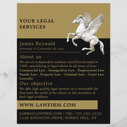 リーガル・サービス広告ズ・フライヤー チラシ (正面)