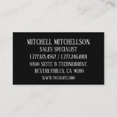 リーガル·ライオン 名刺 (裏面)