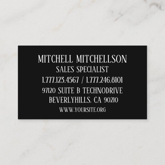 リーガル·ライオン 名刺 (裏面)